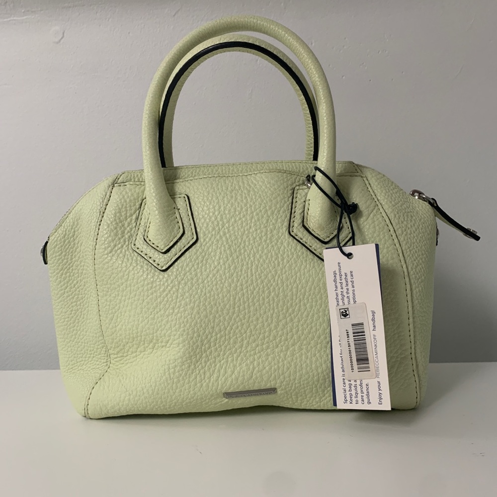 Rebecca Miknoff Micro Perry Satchel in Honeydew